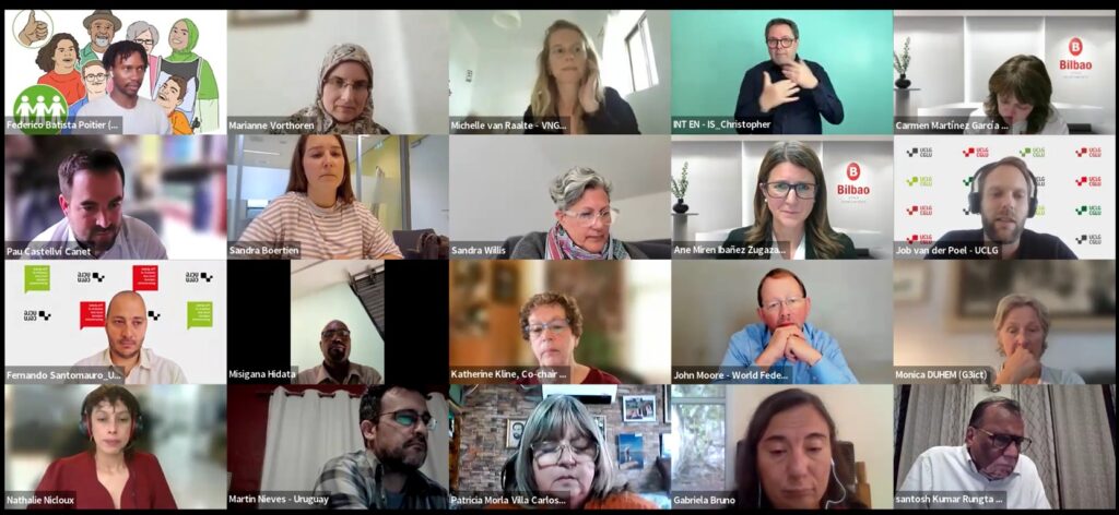 Screenshot of a virtual ULIA consultation with participants, including a sign language interpreter.